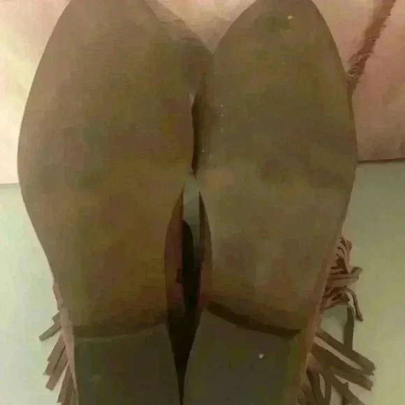 Steve Madden Patzee Brown Suede Leather Fringe Booties Size 9.5 - Picture 10 of 11